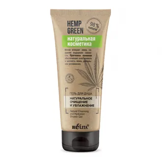 Shower gel “Natural cleansing and moisturizing” (tube 200ml Hemp green)